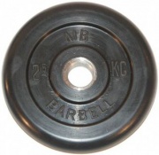 Диск обрезиненый черный MB Barbell MB31-2,5